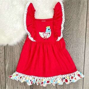 New Boutique Girls Dress. Chicken on the Farm